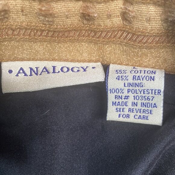 Analogy Boho Retro Embroidered Jacket Size Large - Picture 6 of 10